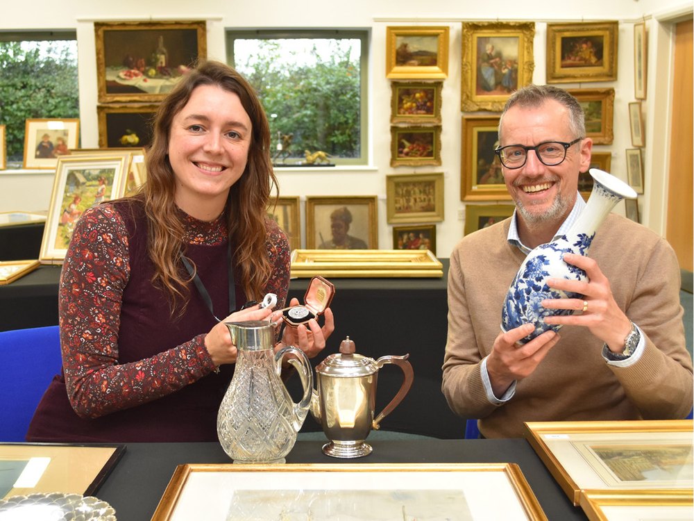 Halls specialists at a valuation event